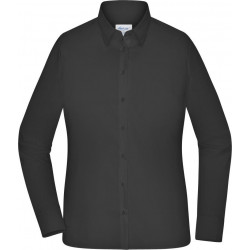 Popeline Bluse stretch langarm